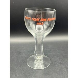 Vintage Societe Frere‎ Dom Perignon 1953 Champagne Wine Glass Coupe Hollow Stem